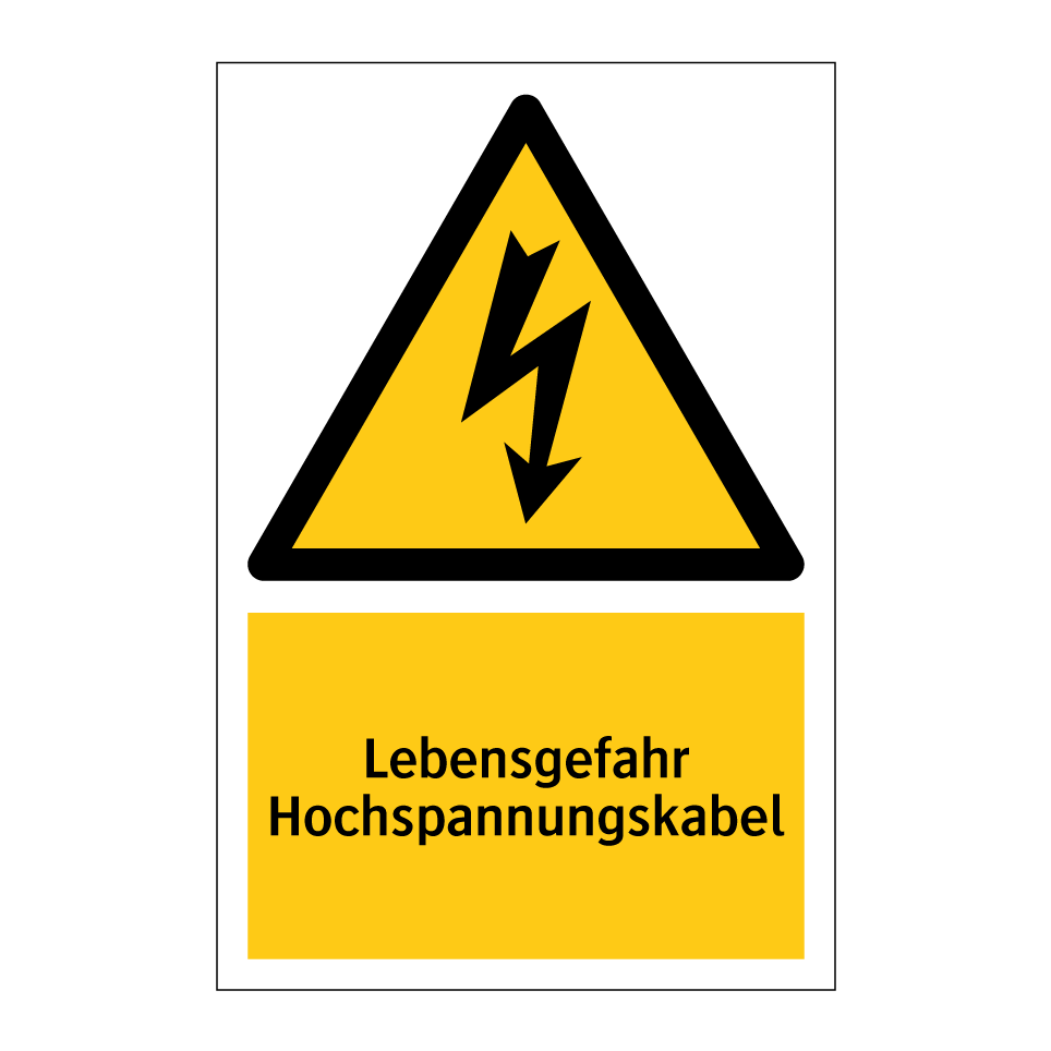 Lebensgefahr Hochspannungskabel