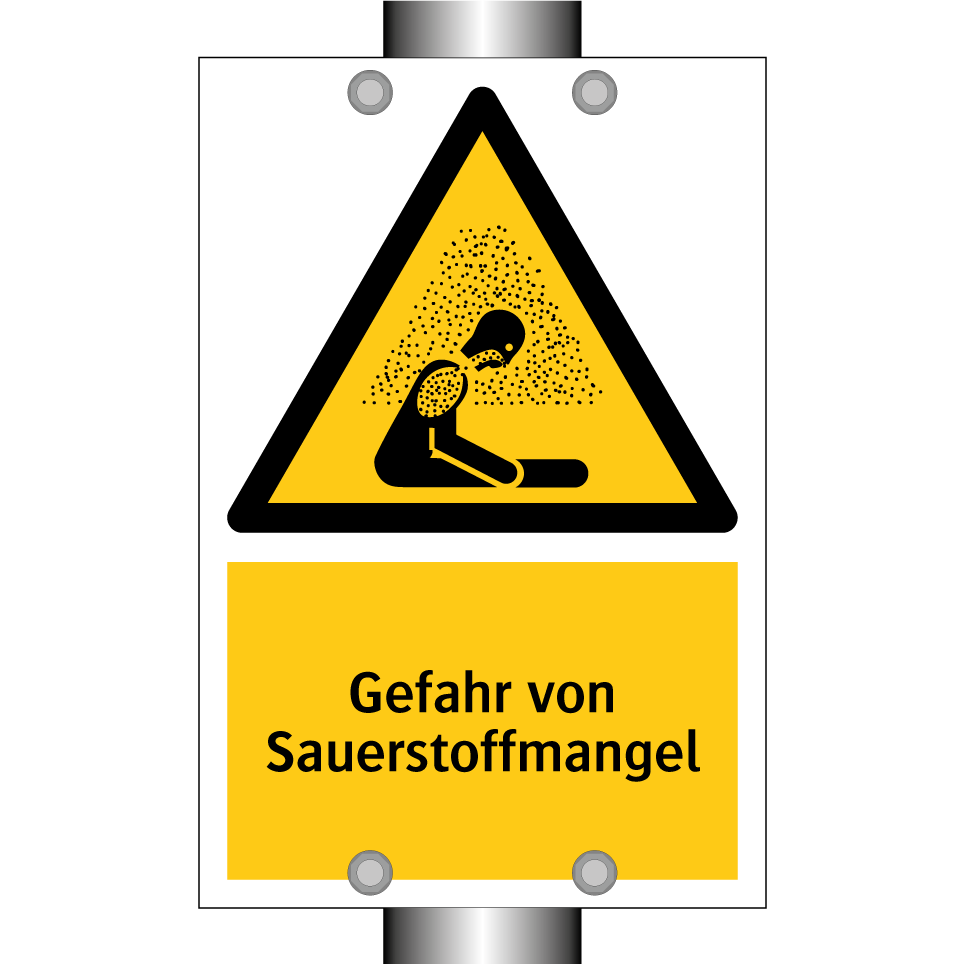 Gefahr von Sauerstoffmangel