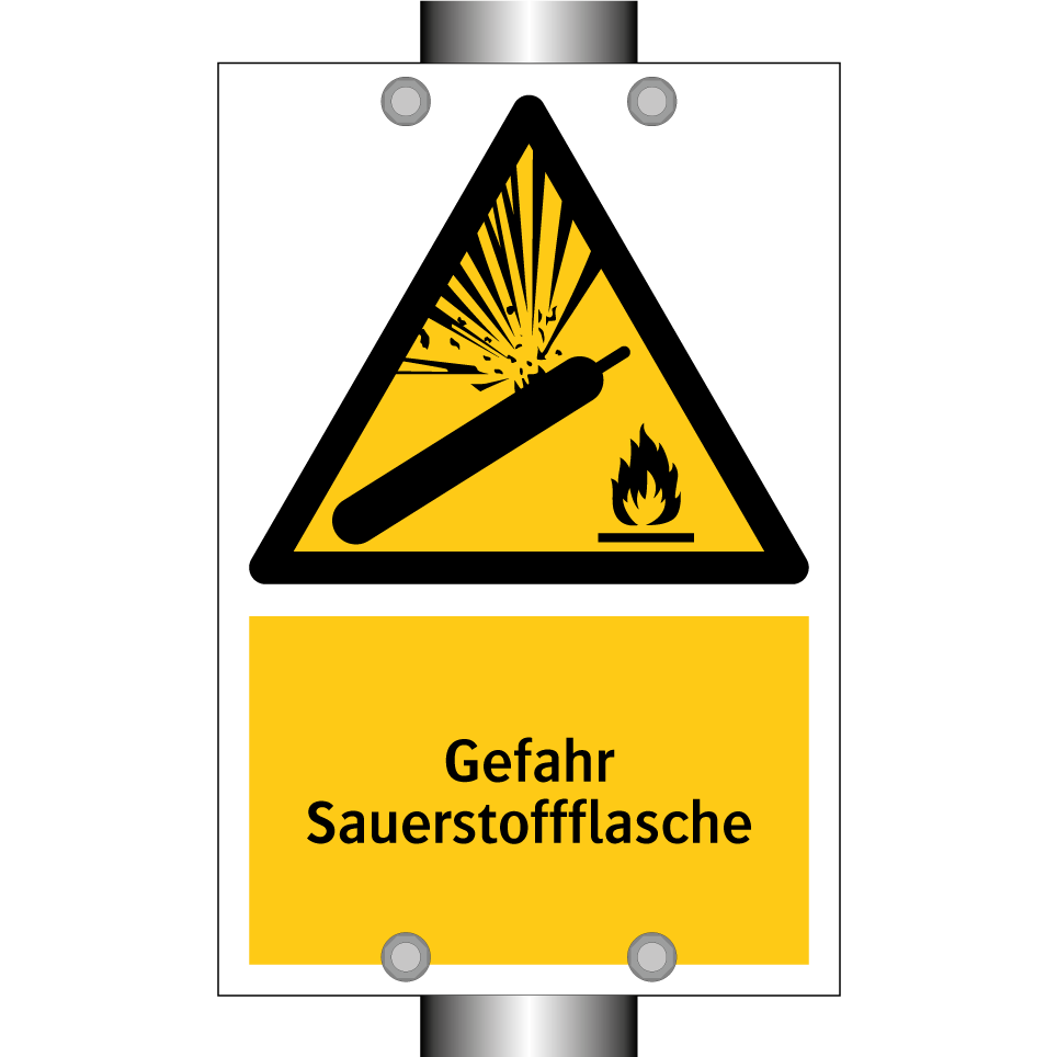 Gefahr Sauerstoffflasche