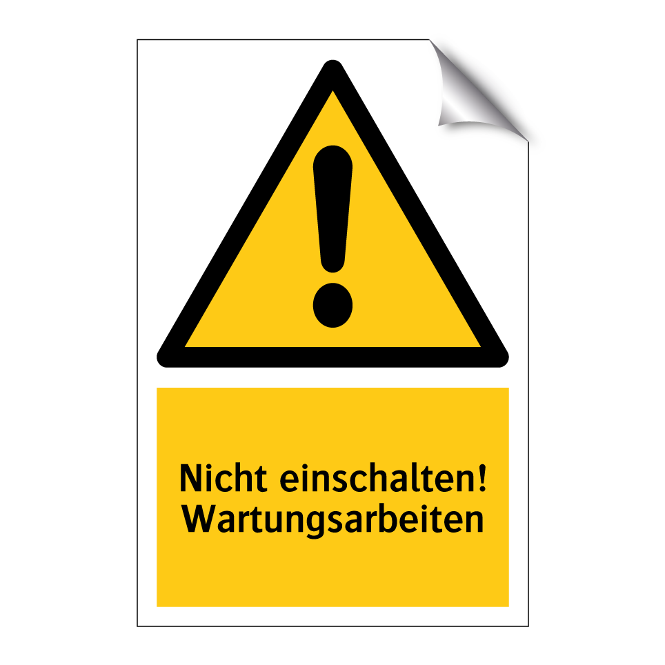 Nicht einschalten! Wartungsarbeiten
