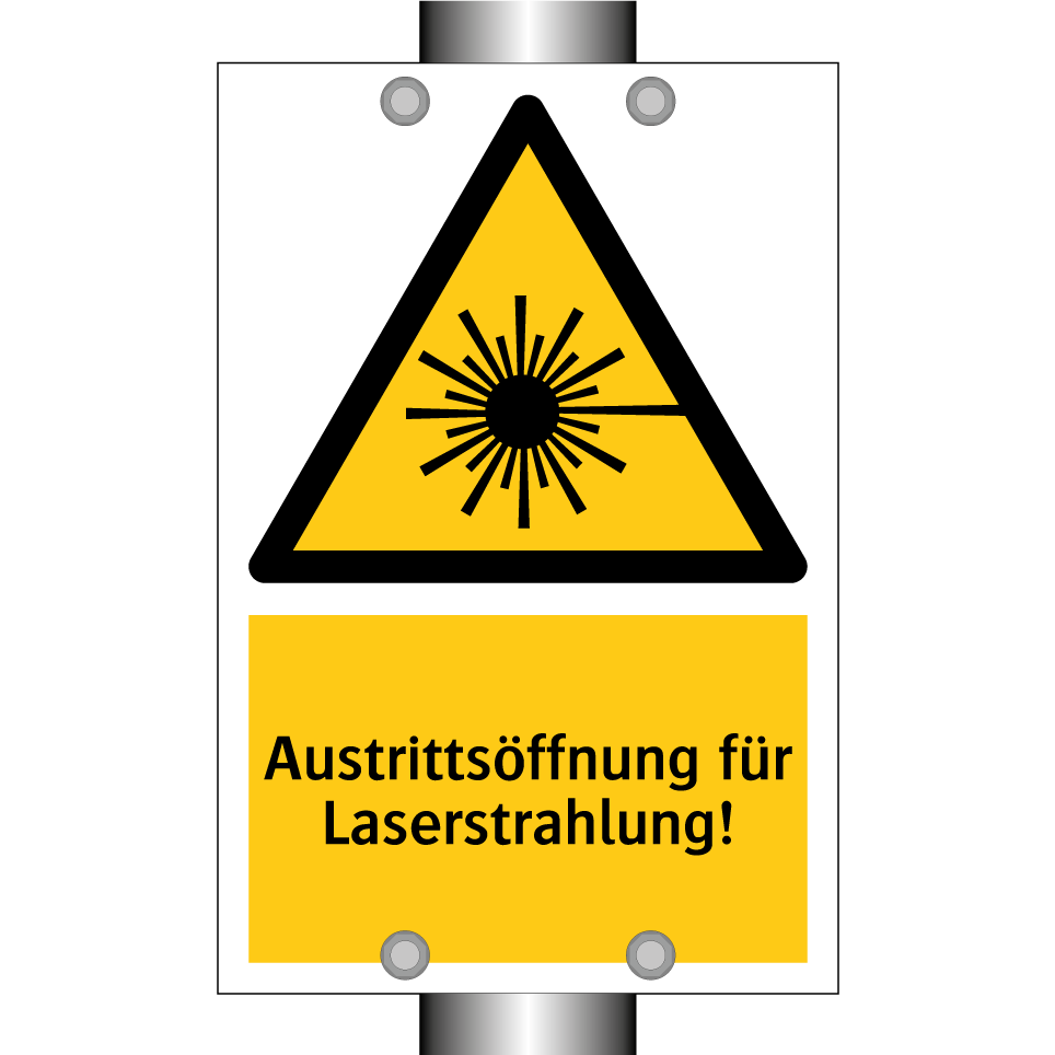 Austrittsöffnung für Laserstrahlung!
