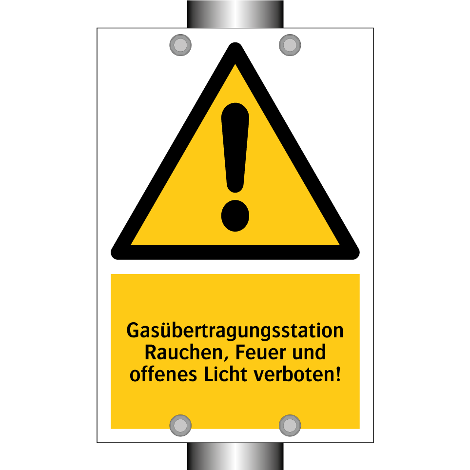 Gasübertragungsstation Rauchen, Feuer und offenes Licht verboten!