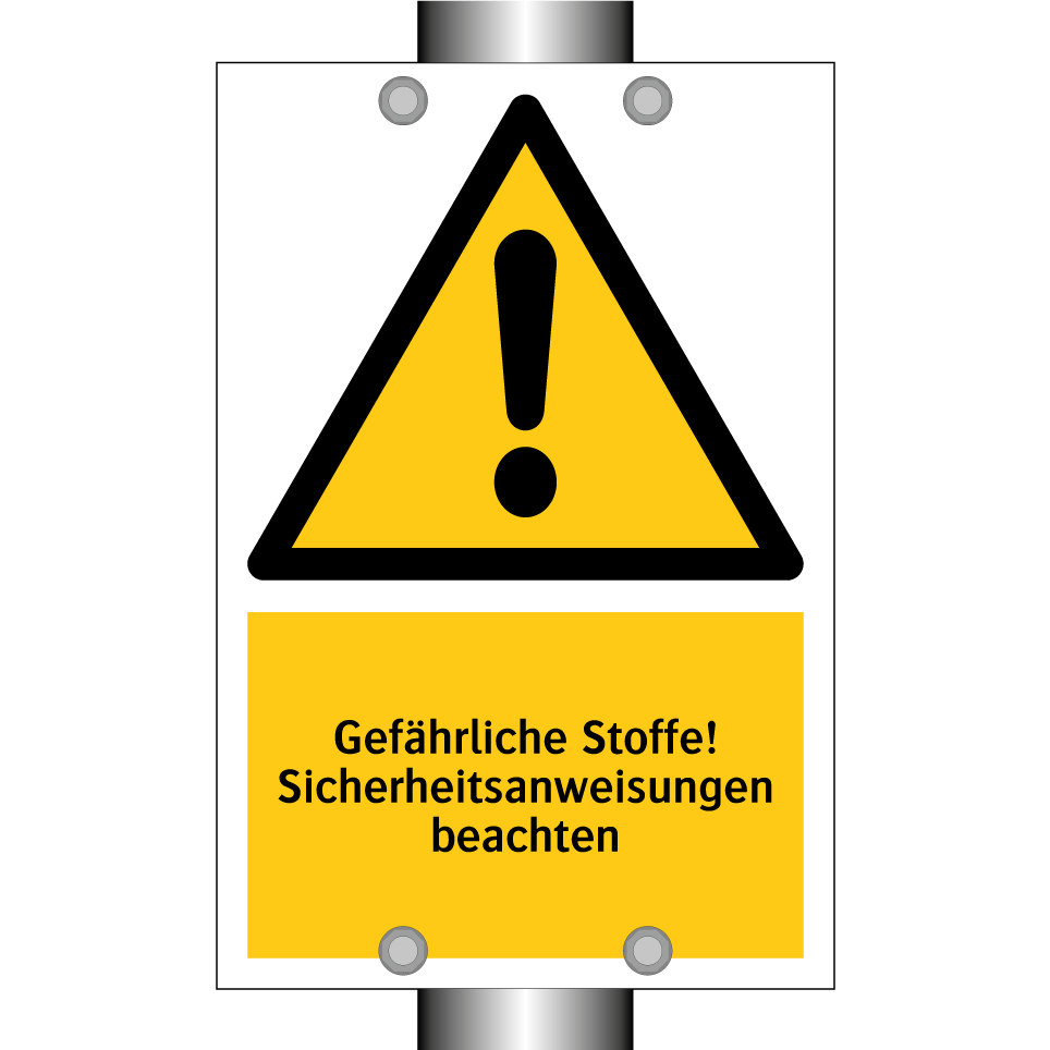 Gefährliche Stoffe! Sicherheitsanweisungen beachten