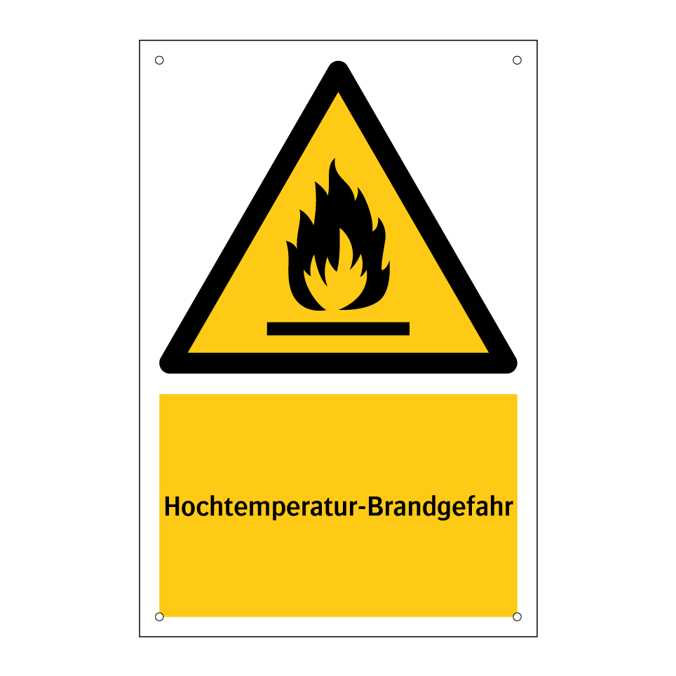 Hochtemperatur-Brandgefahr
