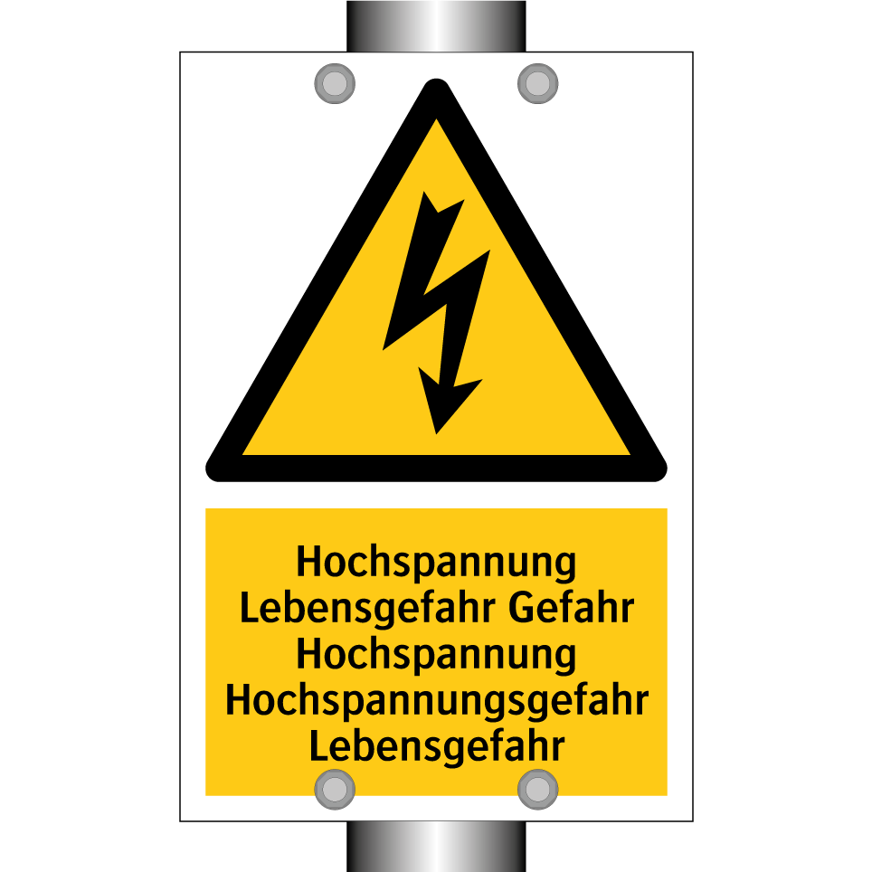 Hochspannung Lebensgefahr Gefahr Hochspannung Hochspannungsgefahr Lebensgefahr