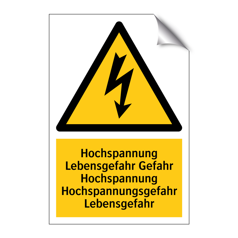 Hochspannung Lebensgefahr Gefahr Hochspannung Hochspannungsgefahr Lebensgefahr