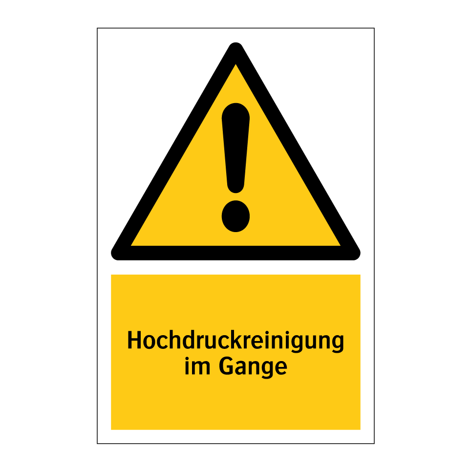 Hochdruckreinigung im Gange
