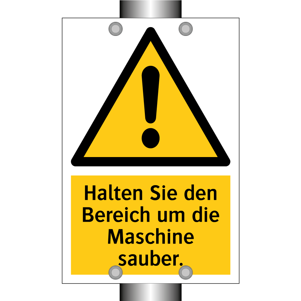 Halten Sie den Bereich um die Maschine sauber.