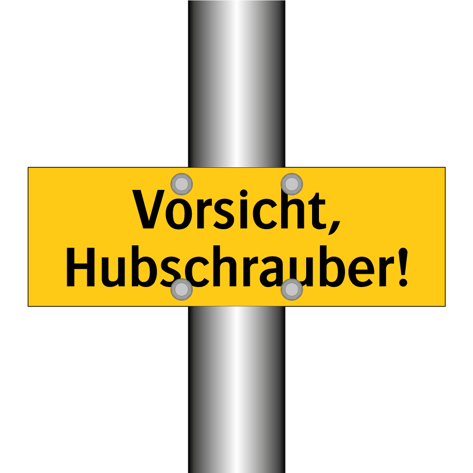 Vorsicht, Hubschrauber!