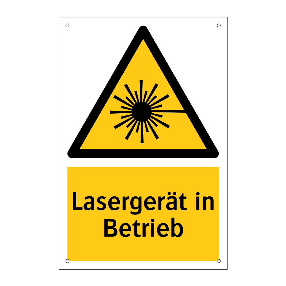 Lasergerät in Betrieb