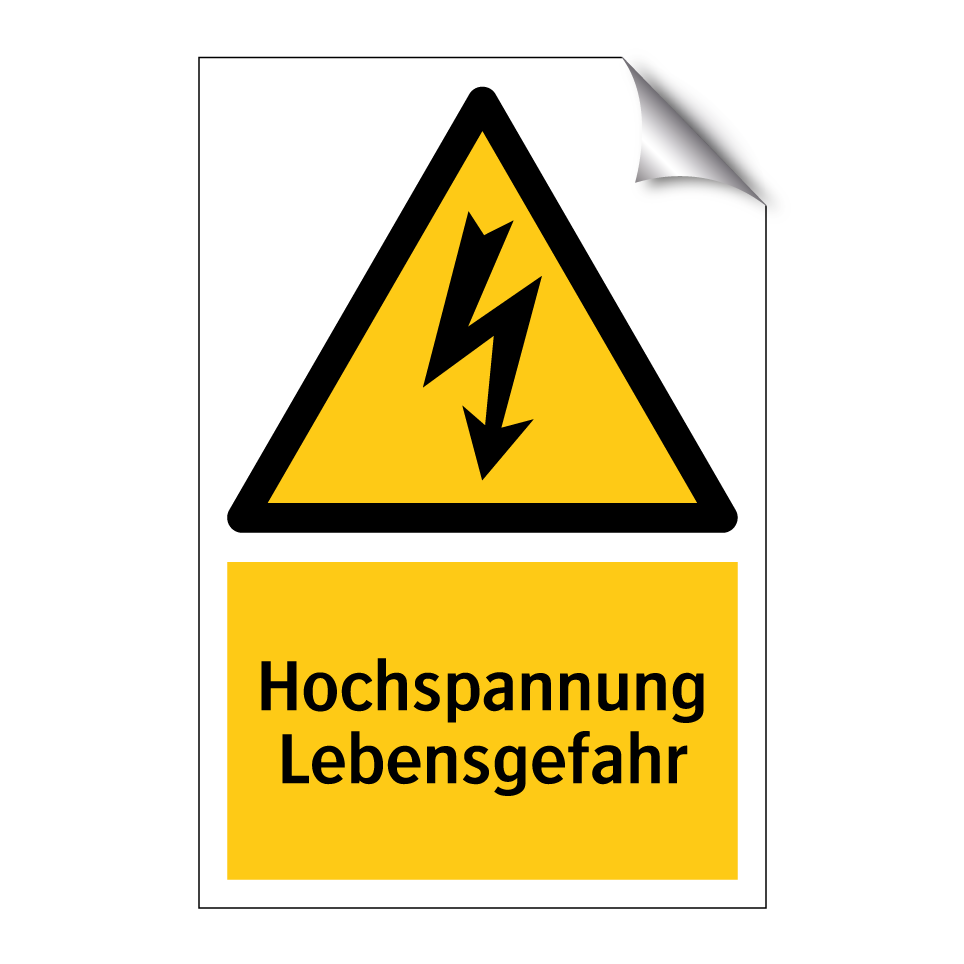 Hochspannung Lebensgefahr