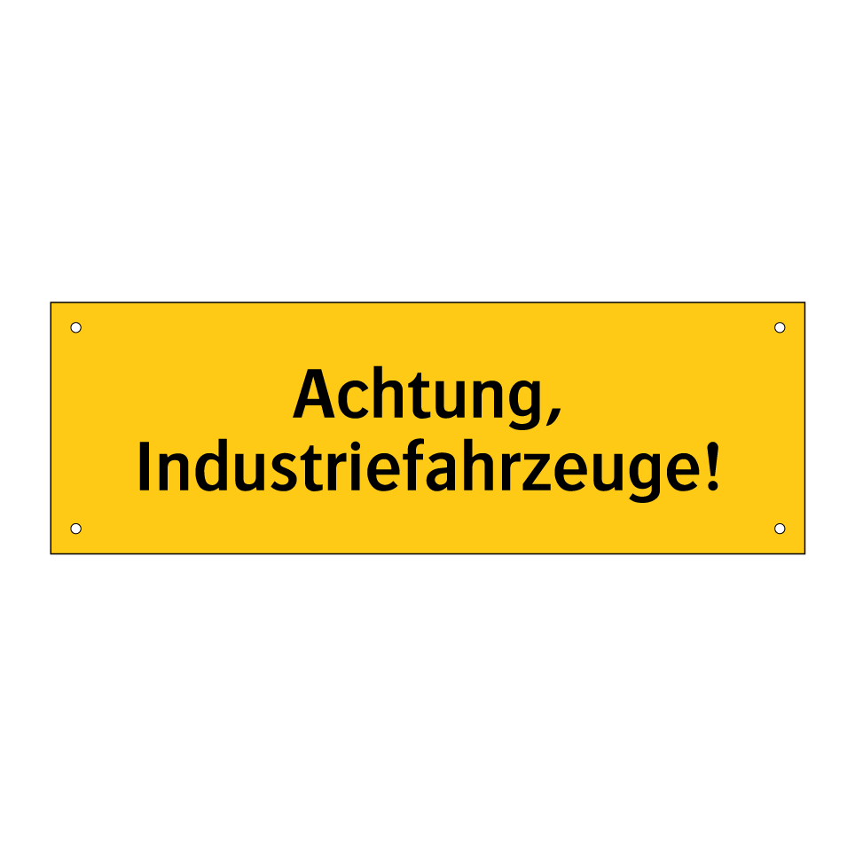Achtung, Industriefahrzeuge!
