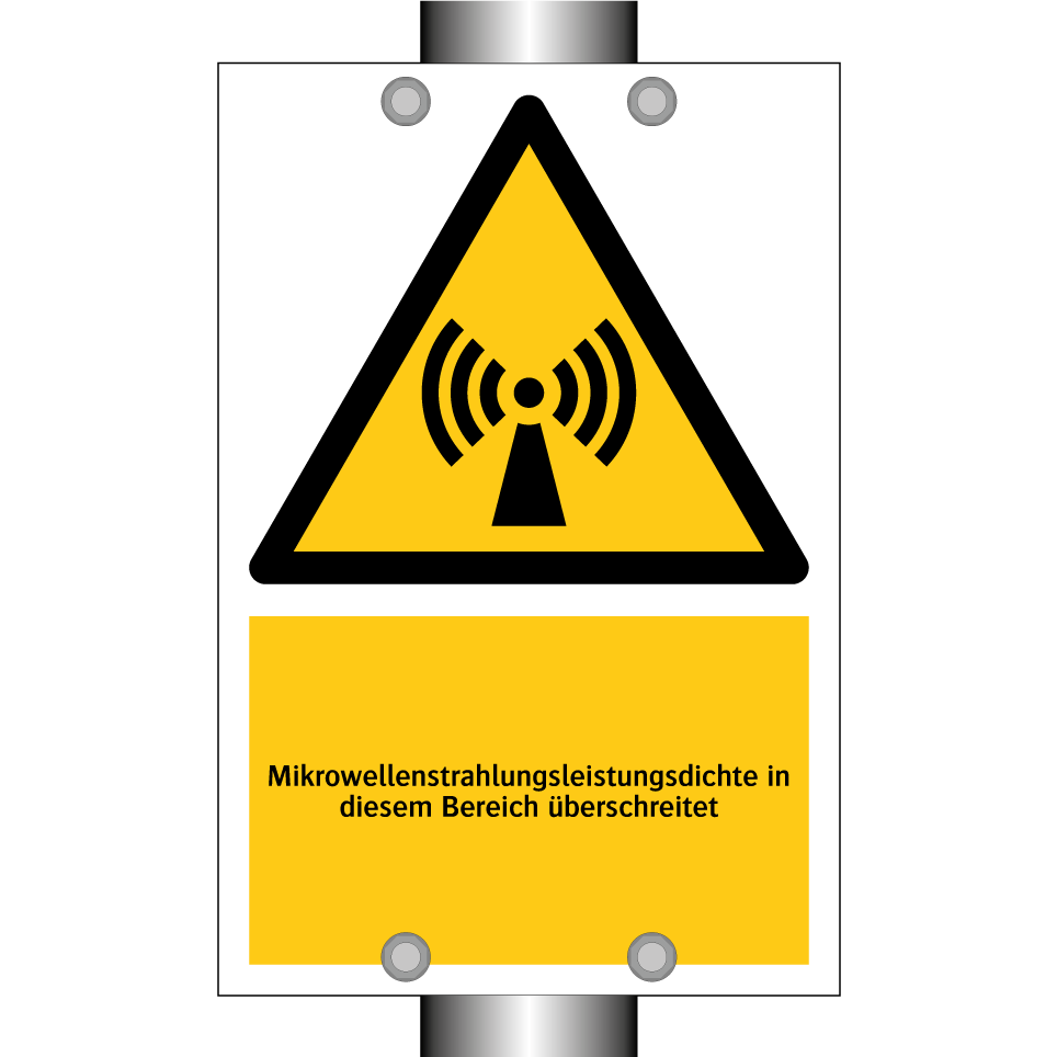 Mikrowellenstrahlungsleistungsdichte in diesem Bereich überschreitet
