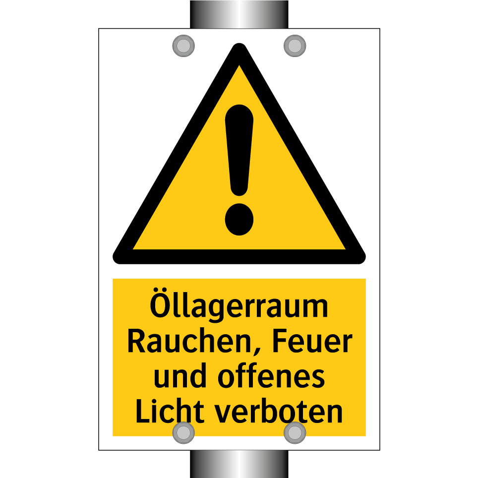 Öllagerraum Rauchen, Feuer und offenes Licht verboten