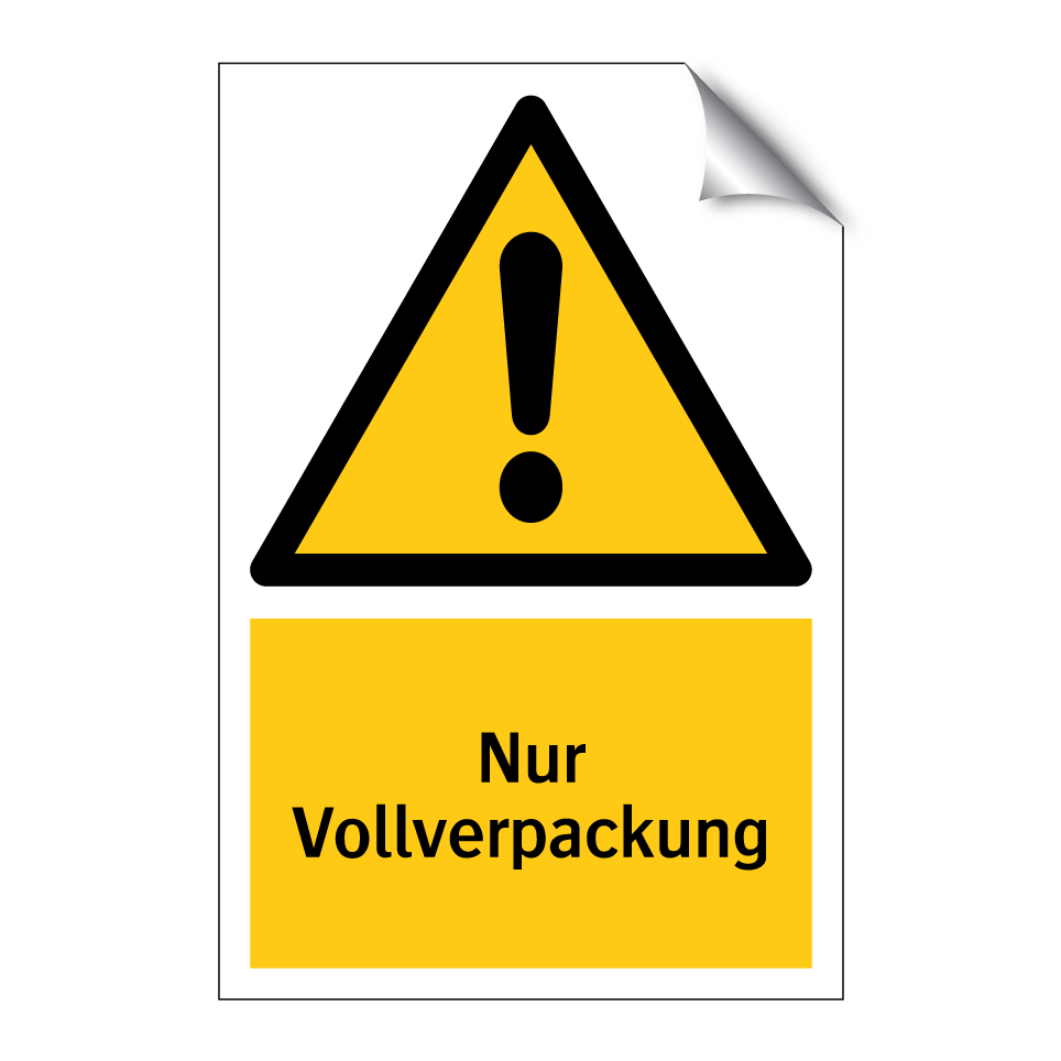 Nur Vollverpackung