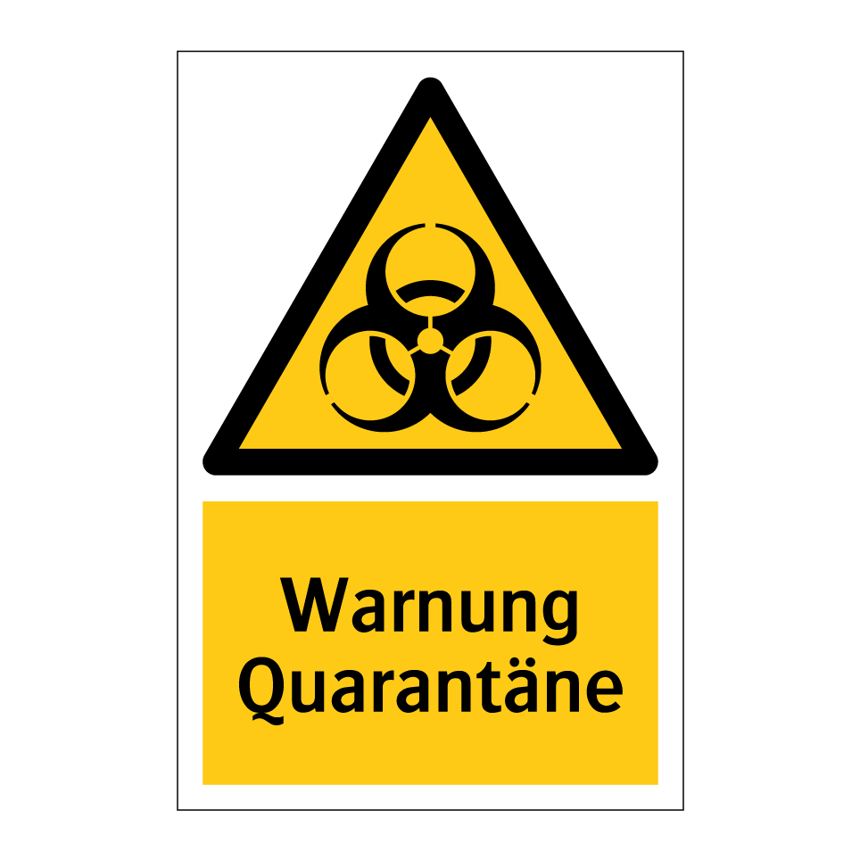 Warnung Quarantäne