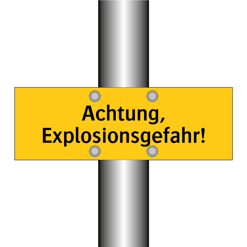 Achtung, Explosionsgefahr!