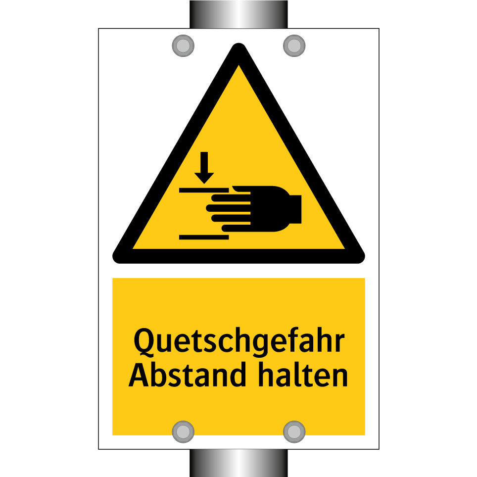 Quetschgefahr Abstand halten