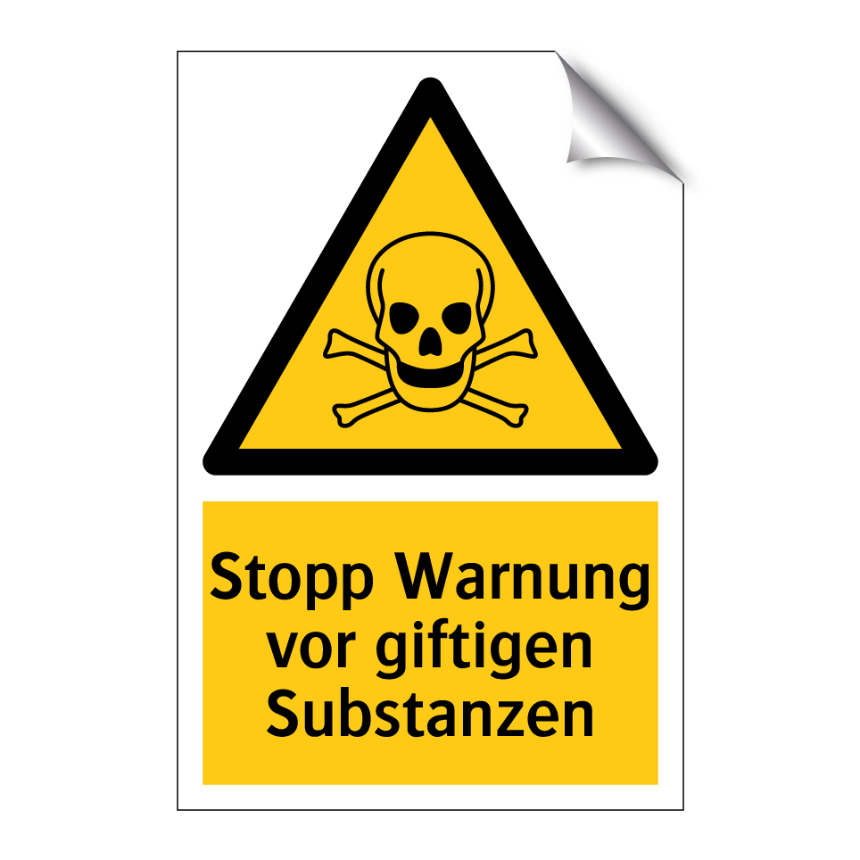Stopp Warnung vor giftigen Substanzen