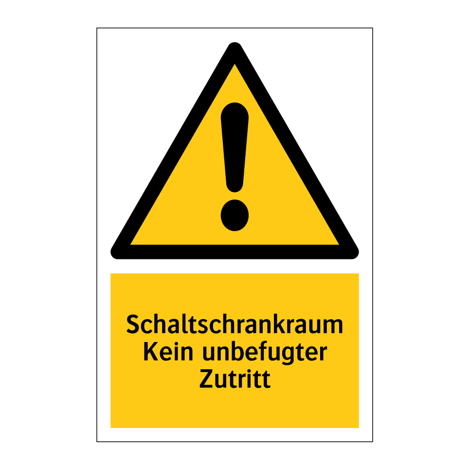 Schaltschrankraum Kein unbefugter Zutritt
