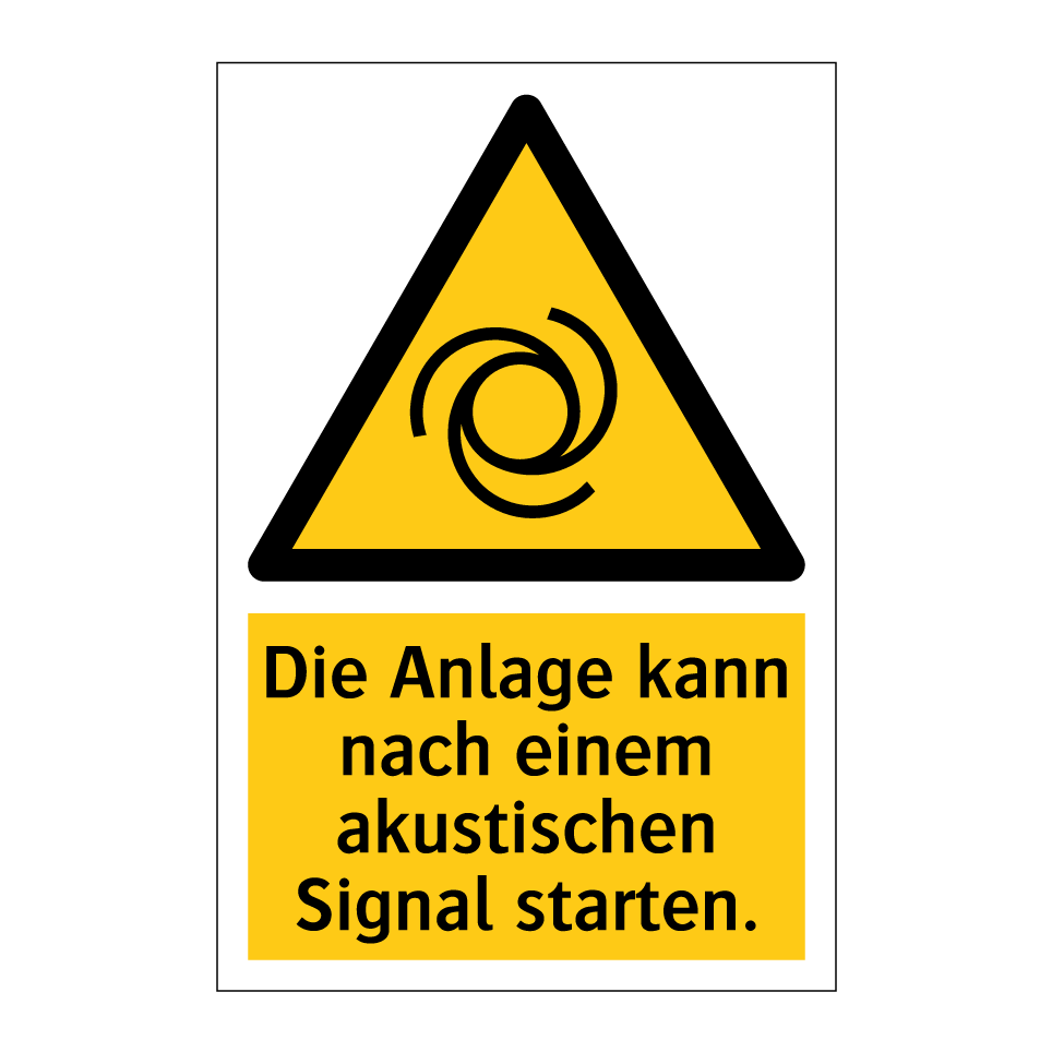 Die Anlage kann nach einem akustischen Signal starten.