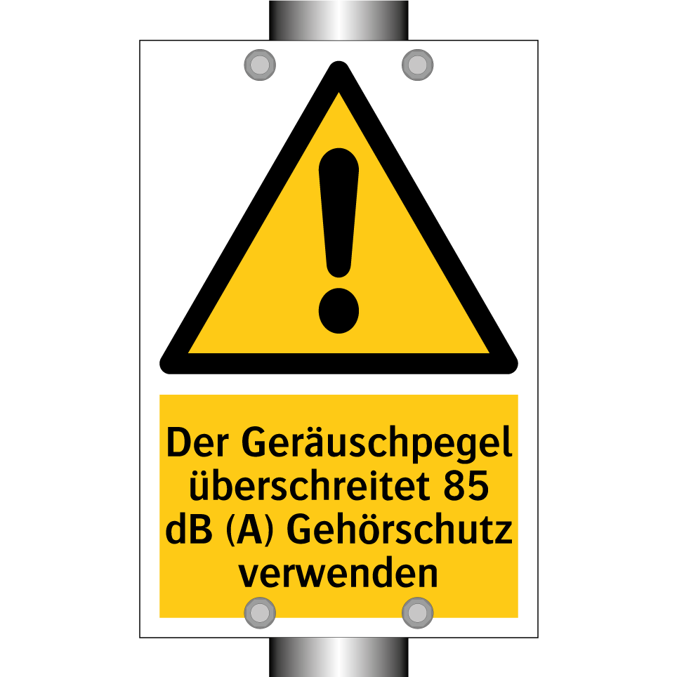 Der Geräuschpegel überschreitet 85 dB (A) Gehörschutz verwenden
