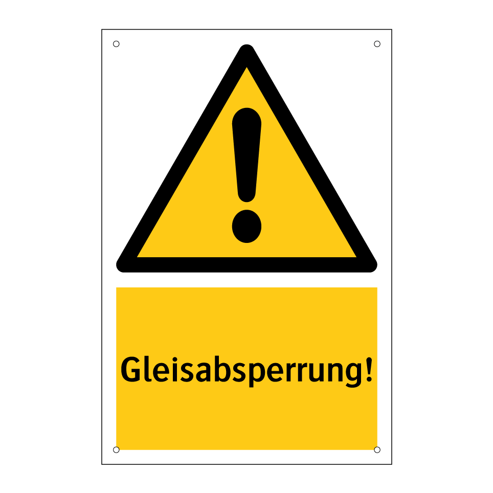 Gleisabsperrung!