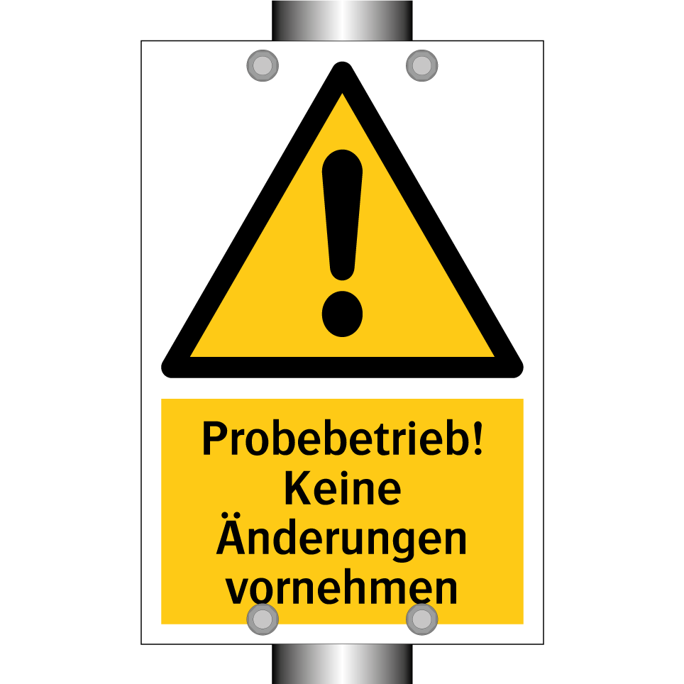 Probebetrieb! Keine Änderungen vornehmen