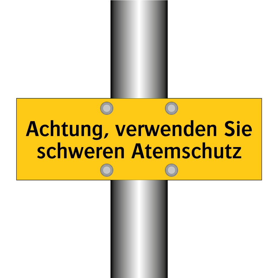 Achtung, verwenden Sie schweren Atemschutz