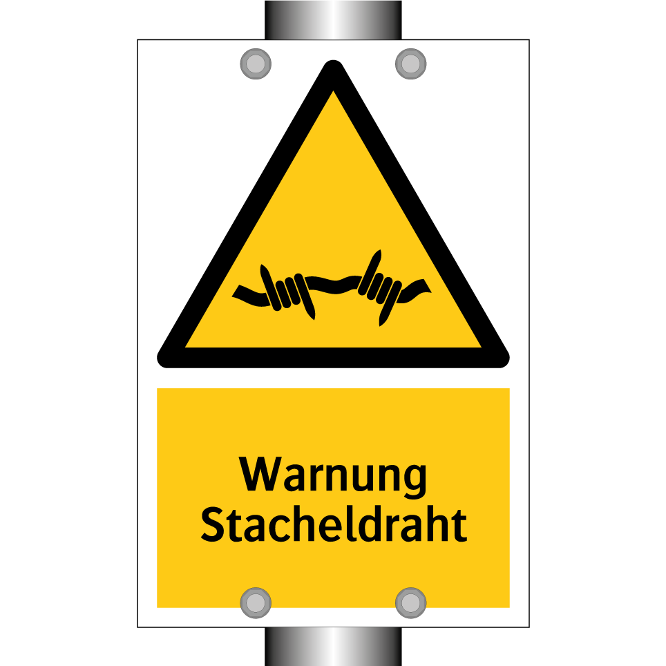 Warnung Stacheldraht