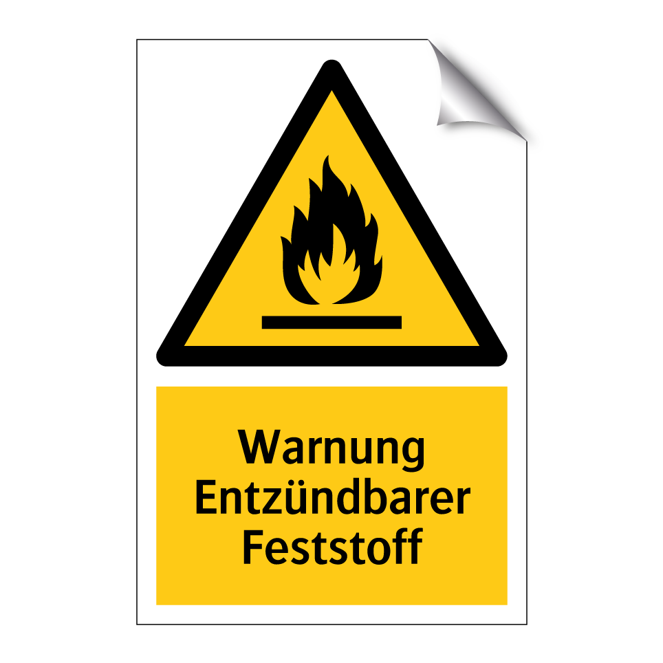 Warnung Entzündbarer Feststoff