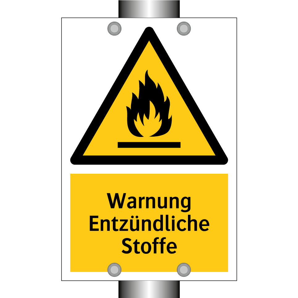 Warnung Entzündliche Stoffe