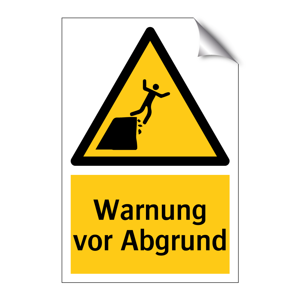 Warnung vor Abgrund