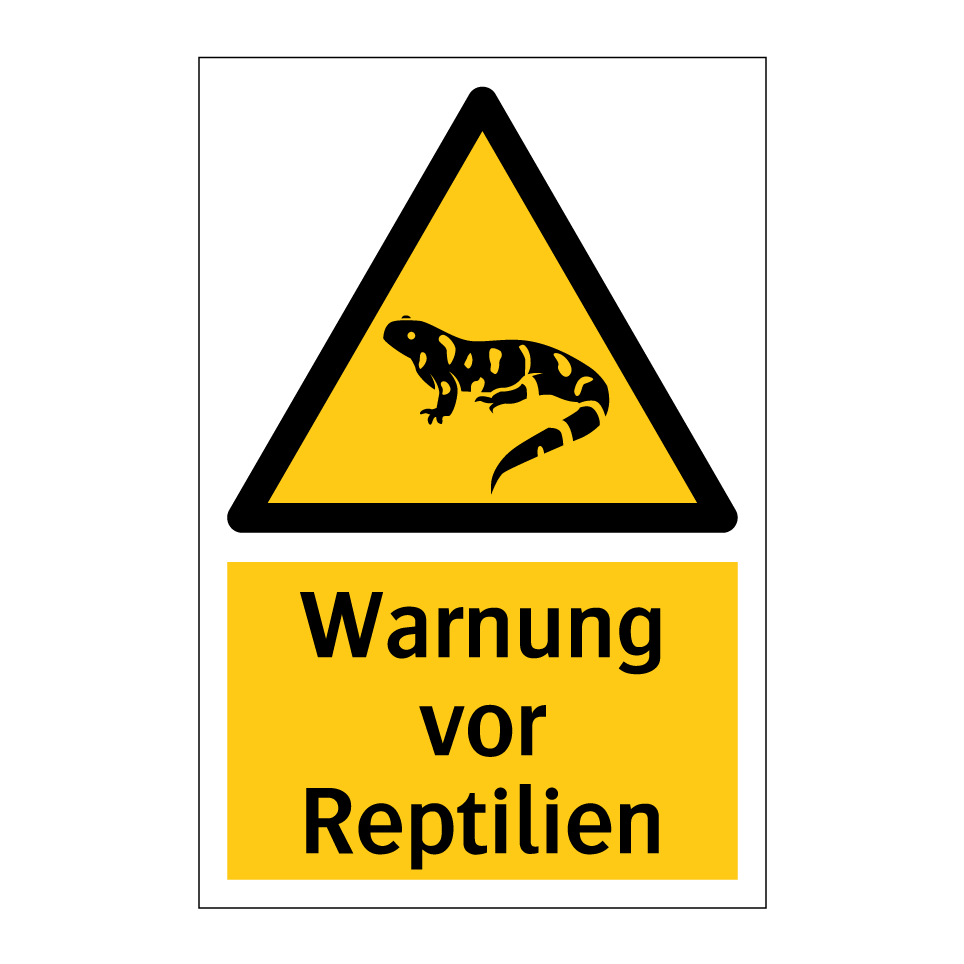 Warnung vor Reptilien