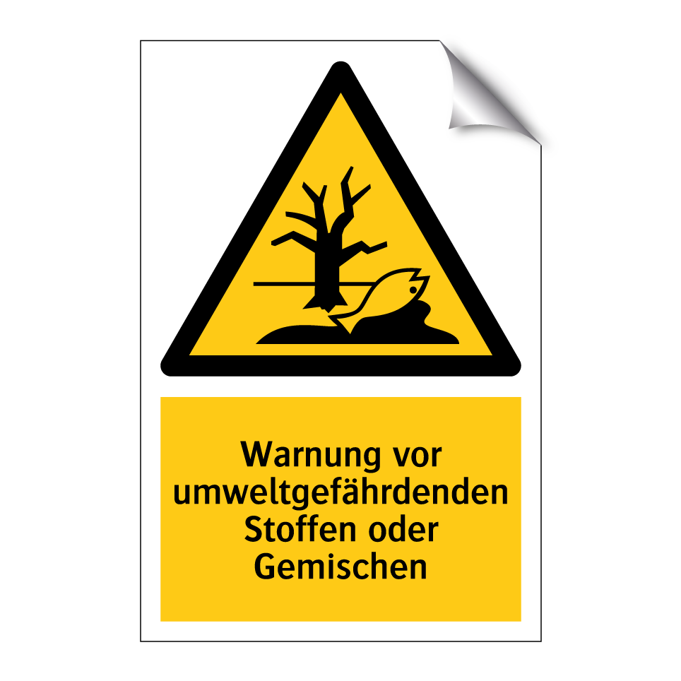 Warnung vor umweltgefährdenden Stoffen oder Gemischen