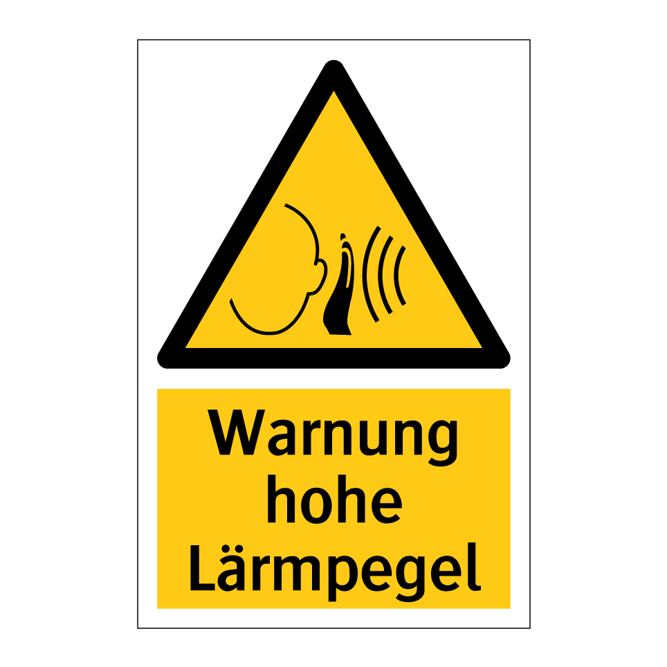 Warnung hohe Lärmpegel
