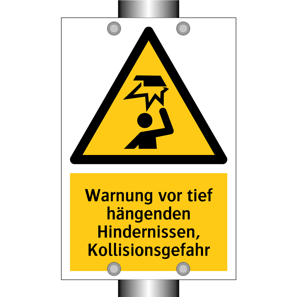 Warnung vor tief hängenden Hindernissen, Kollisionsgefahr
