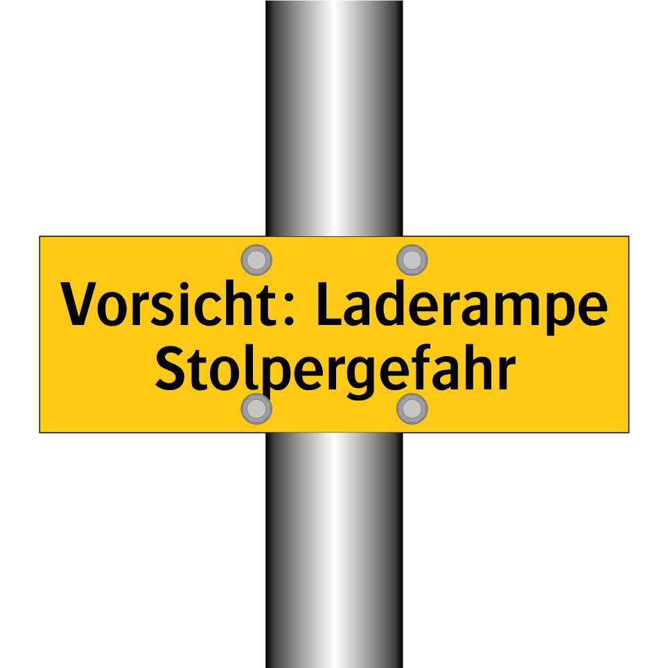 Vorsicht: Laderampe Stolpergefahr