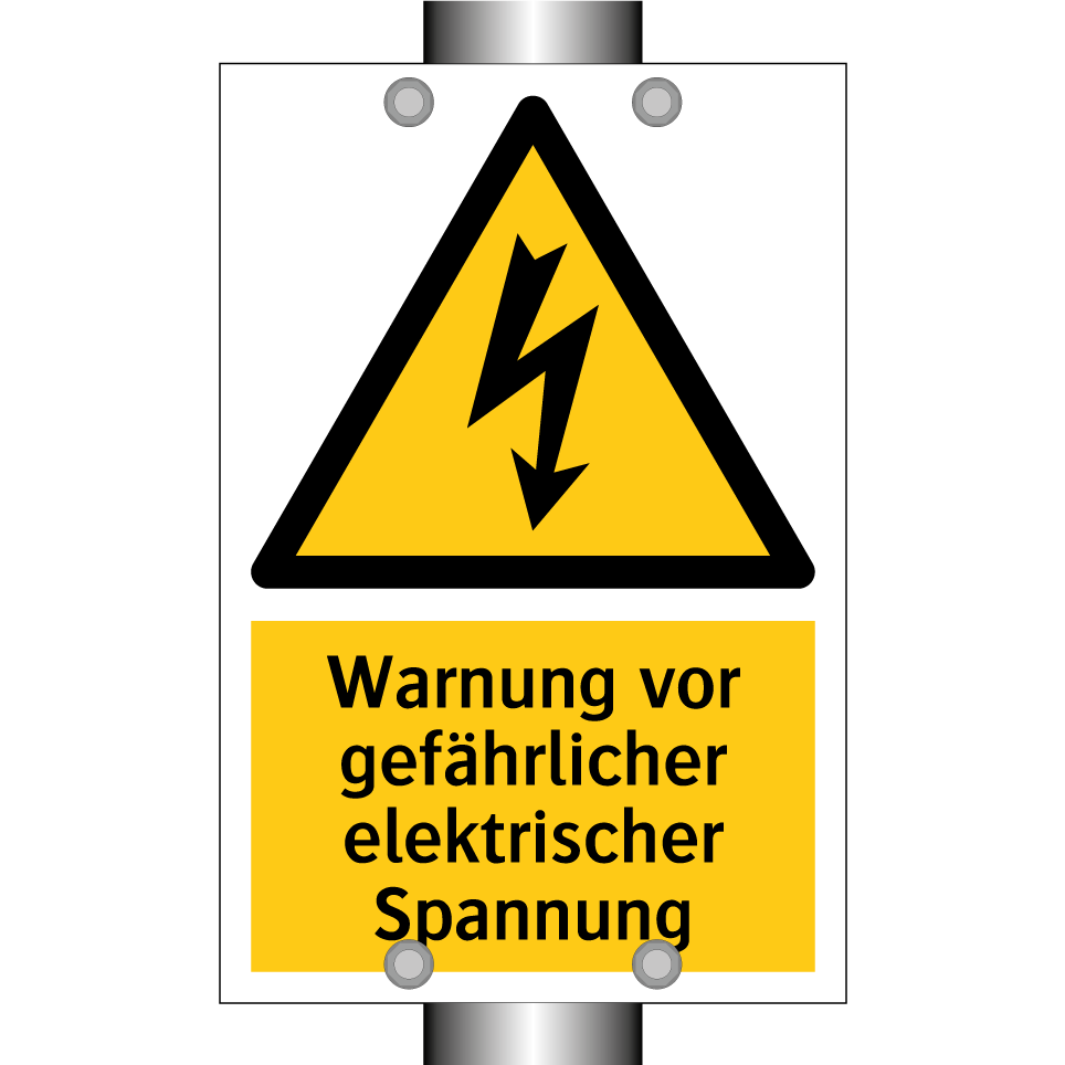Warnung vor gefährlicher elektrischer Spannung