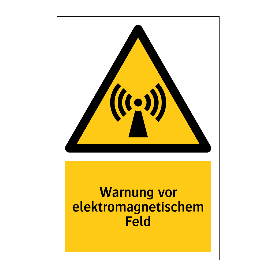 Warnung vor elektromagnetischem Feld