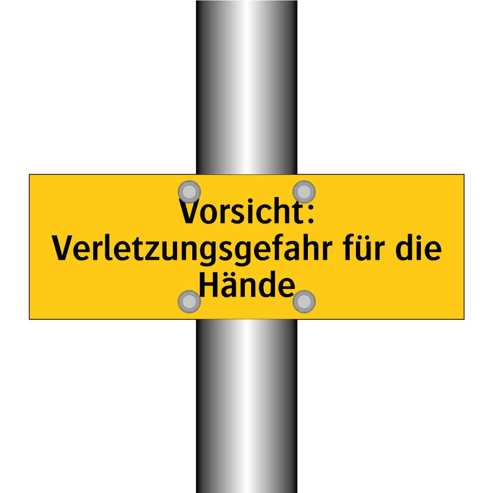 Vorsicht: Verletzungsgefahr für die Hände
