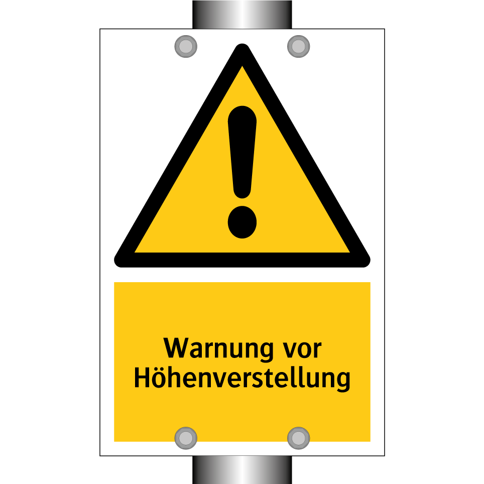 Warnung vor Höhenverstellung
