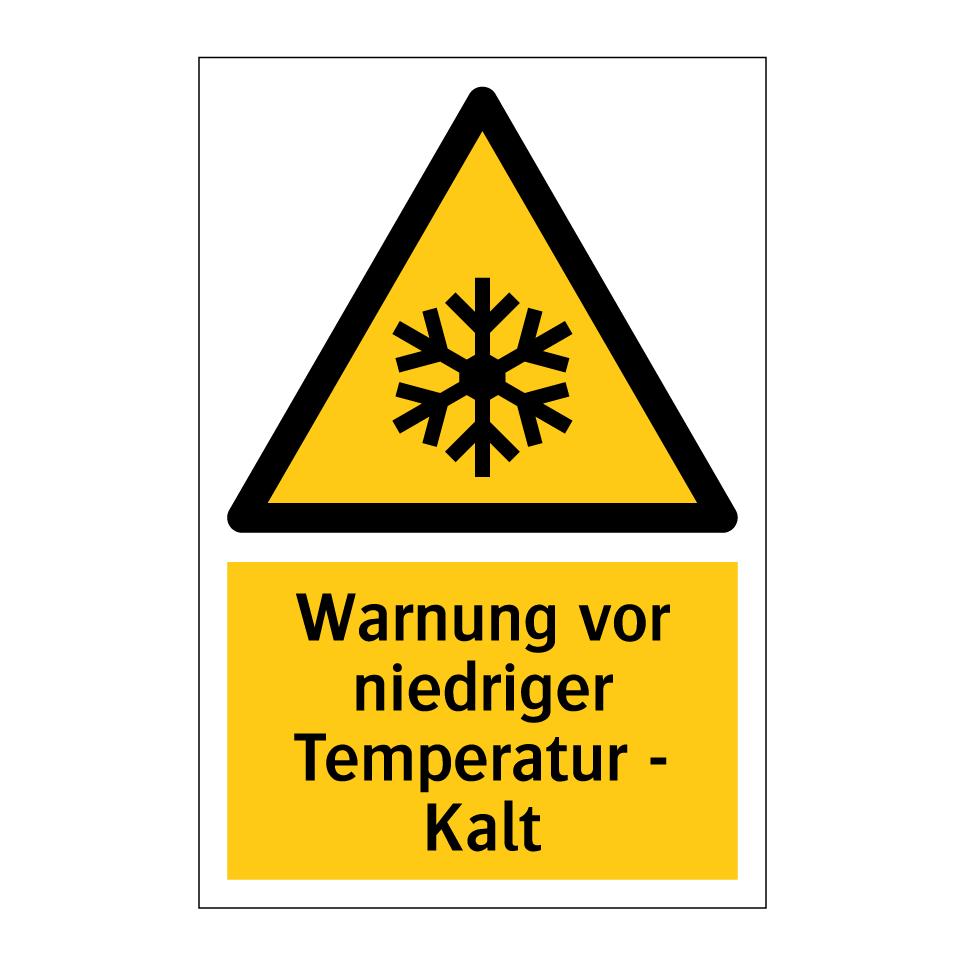 Warnung vor niedriger Temperatur - Kalt