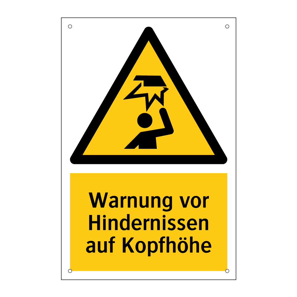 Warnung vor Hindernissen auf Kopfhöhe