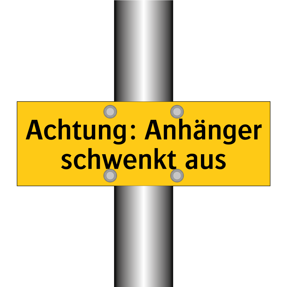 Achtung: Anhänger schwenkt aus