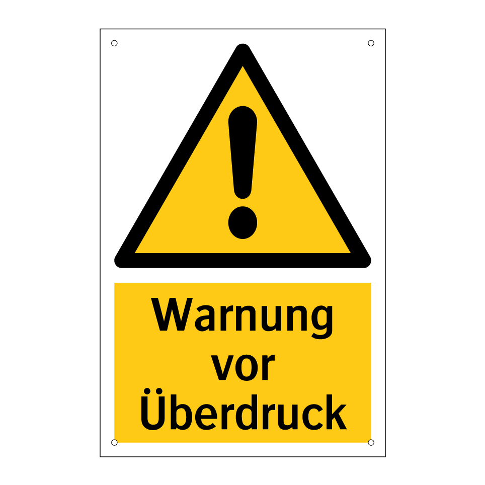 Warnung vor Überdruck