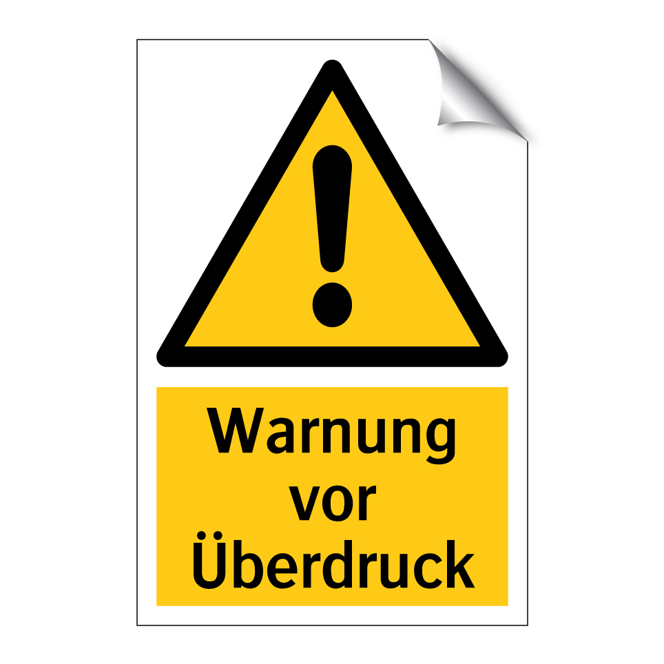 Warnung vor Überdruck