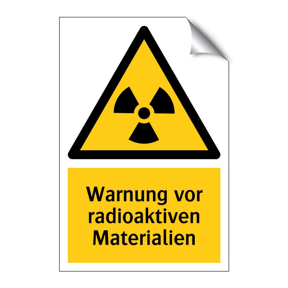 Warnung vor radioaktiven Materialien