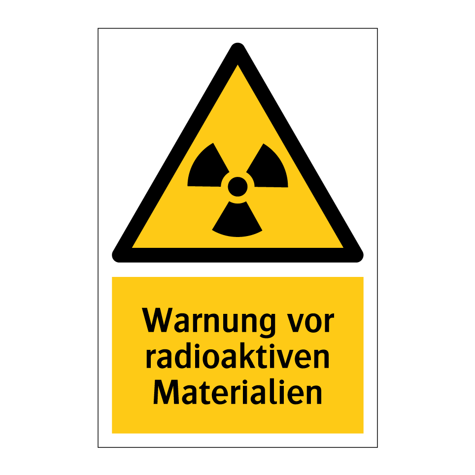 Warnung vor radioaktiven Materialien