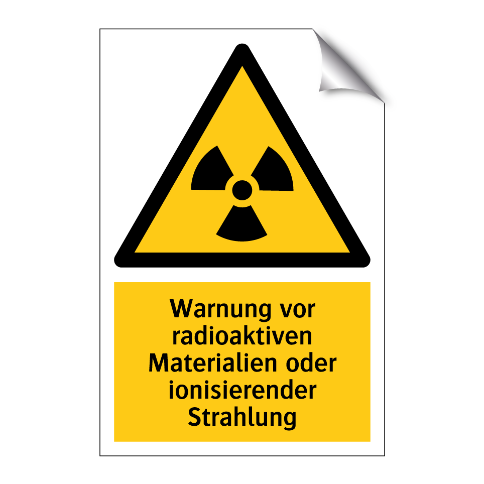 Warnung vor radioaktiven Materialien oder ionisierender Strahlung
